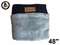 Ellie-Bo XXL  Dog Bed Cover with Blue Corduroy Sides and Grey Faux Fur Topping